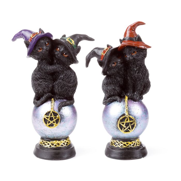 Figurka - Czarownice, Czarne Koty – Tęczowa Kula z Pentagramem