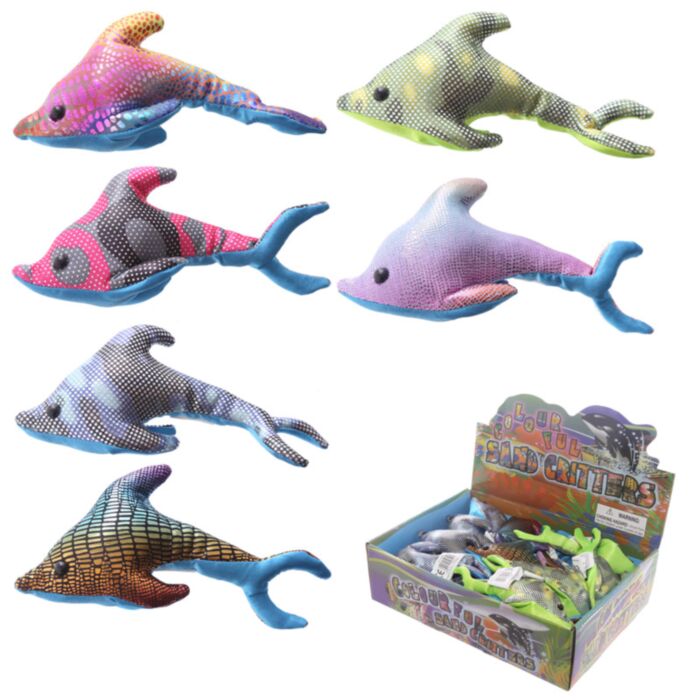 Zabawka delfin wypełniona piaskiem