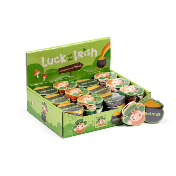 Skompresowany ręcznik podróżny z motywem Lucky of the Irish