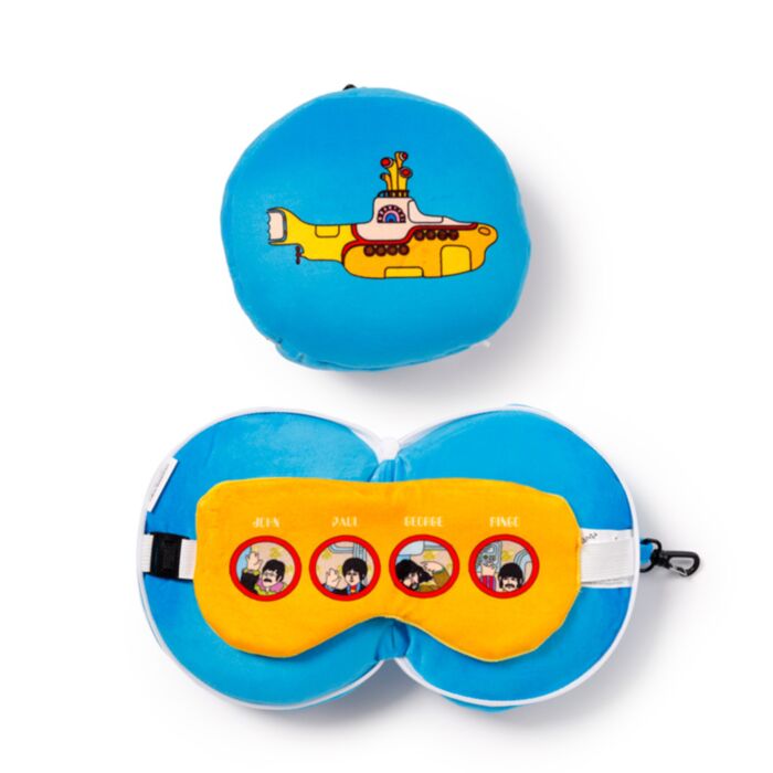 Poduszka podróżna Relaxeazzz z maską na oczy The Beatles Yellow Submarine