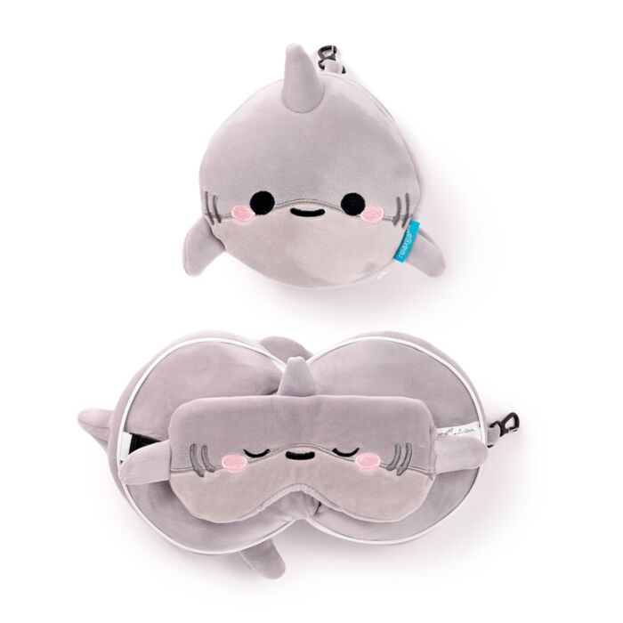 Poduszka podróżna i maska na oczy - Rekin Archie 