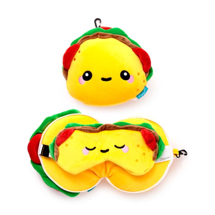 Poduszka podróżna Relaxeazzz z maską na oczy taco Foodiemals