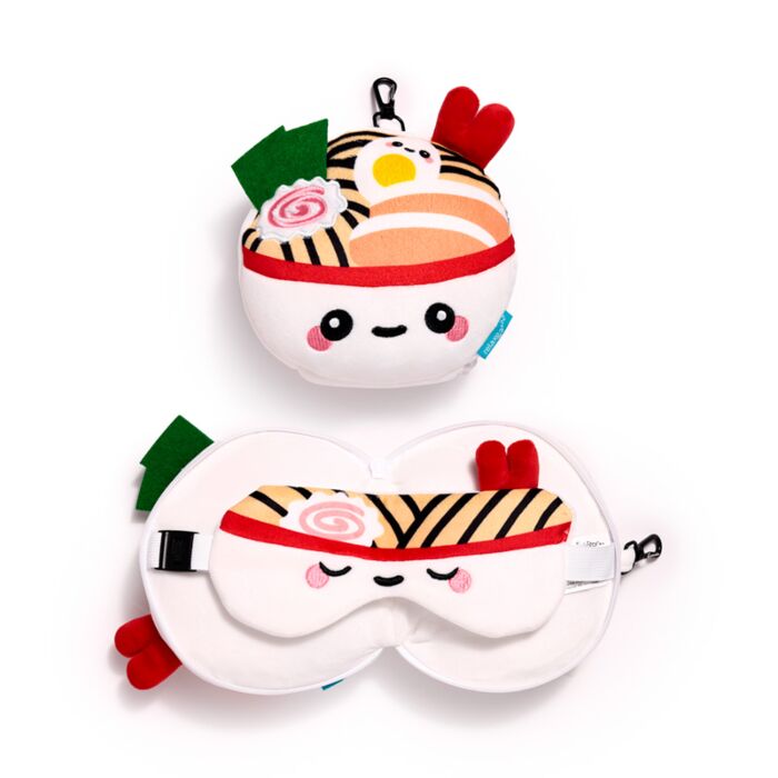 Poduszka podróżna i maska na oczy   - Foodiemals Nori Miska Ramen