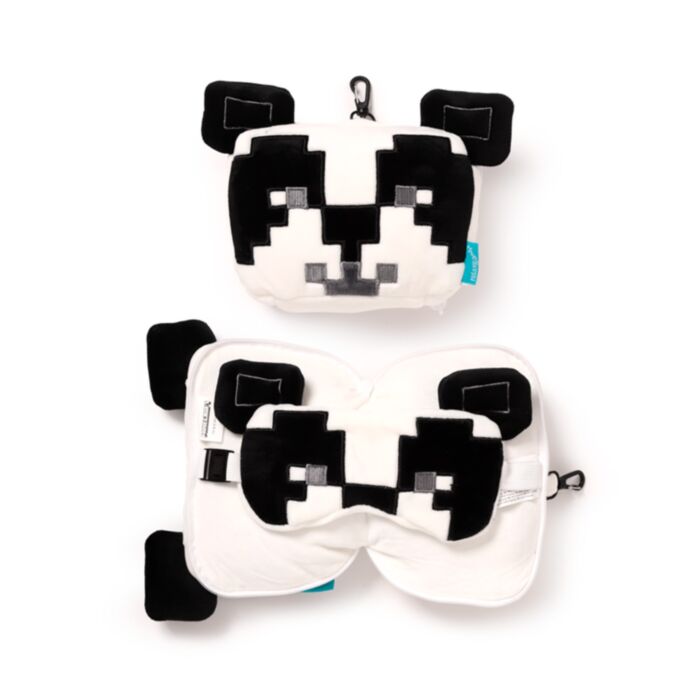 Poduszka podróżna Relaxeazzz z maską na oczy Minecraft Panda