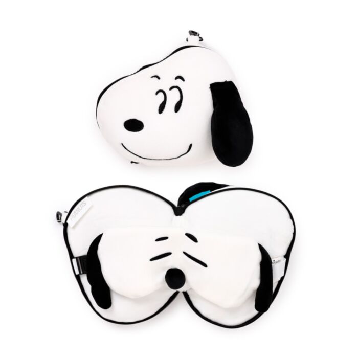 Poduszka podróżna Relaxeazzz z maską na oczy Peanuts Snoopy