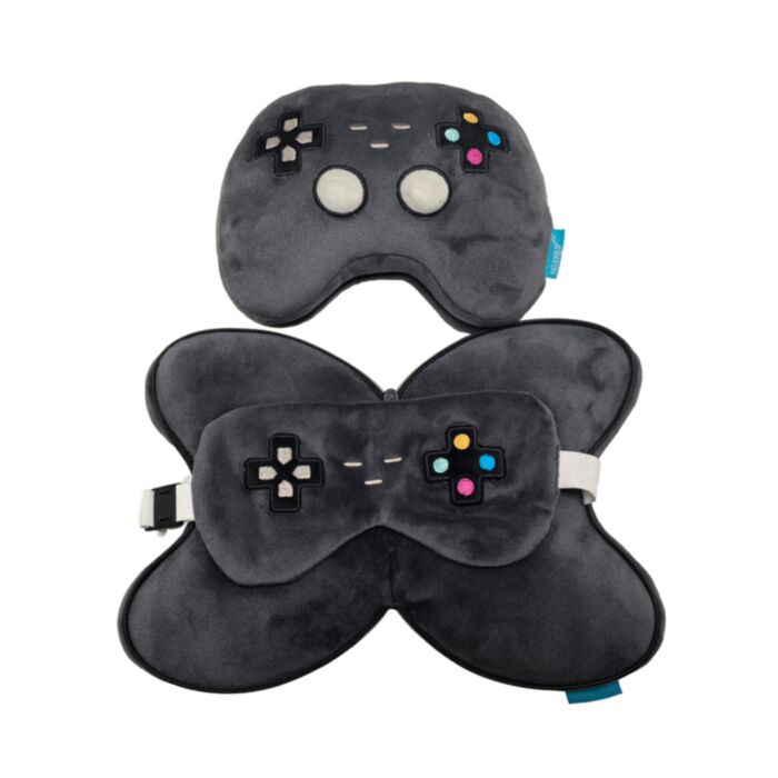 Poduszka podróżna Relaxeazzz z maską na oczy Game Over pad