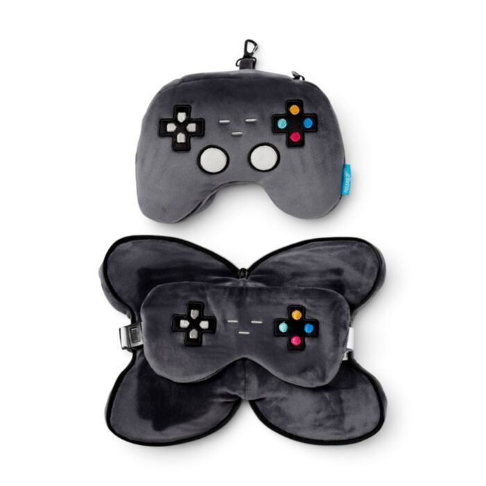 Poduszka podróżna Relaxeazzz z maską na oczy Game Over pad