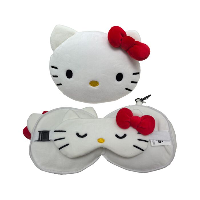 Poduszka podróżna i maska na oczy - Relaxeazzz Hello Kitty