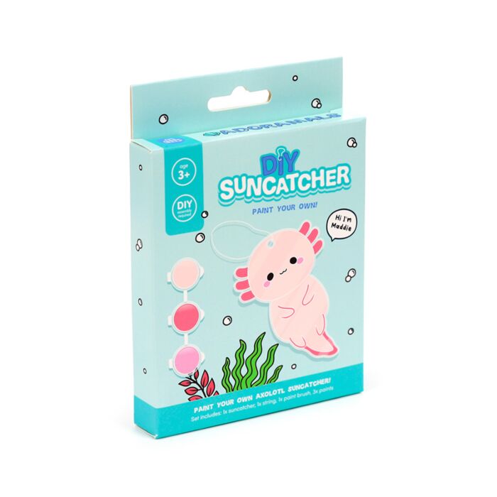 Zestaw DIY do malowania - Maddie axolotl - Adoramals - DIY Suncatcher