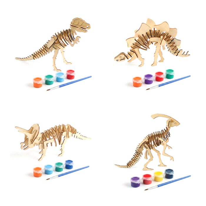 Zestaw do samodzielnego malowania ozdób 3D Dinozaury