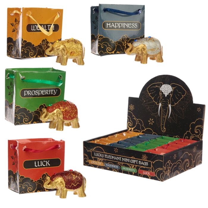 Figurka w ozdobnej torebce "Metalowy Słoń"