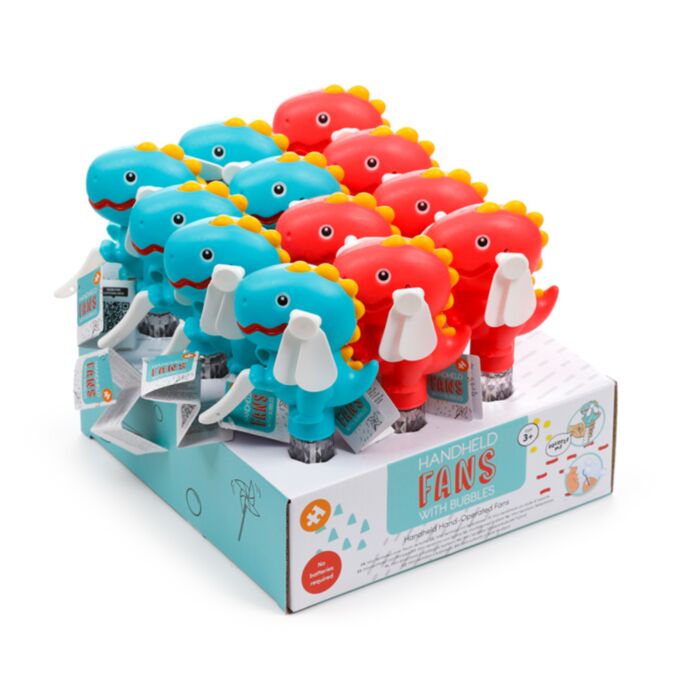 Wiatraczek ręczny z bańkami - Dinozar