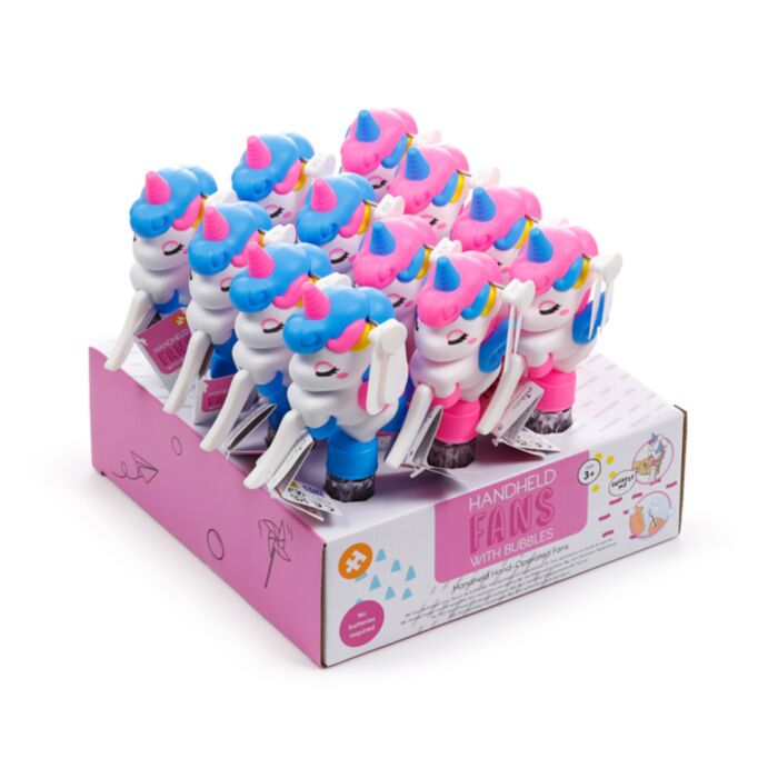 Wiatraczek ręczny z bańkami - Unicorn