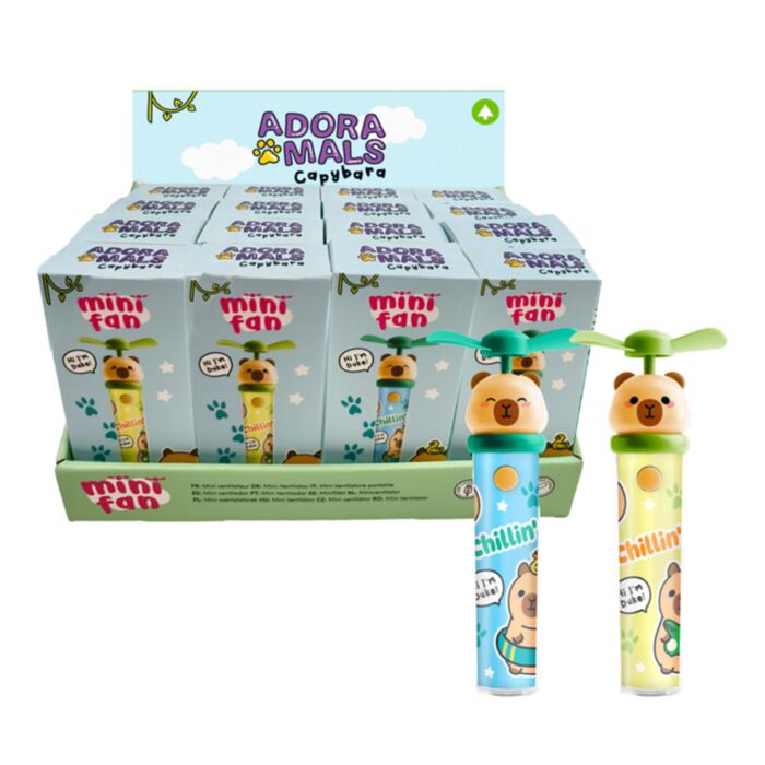 Mini wiatraczek na USB z motywem Adoramals Kapibara