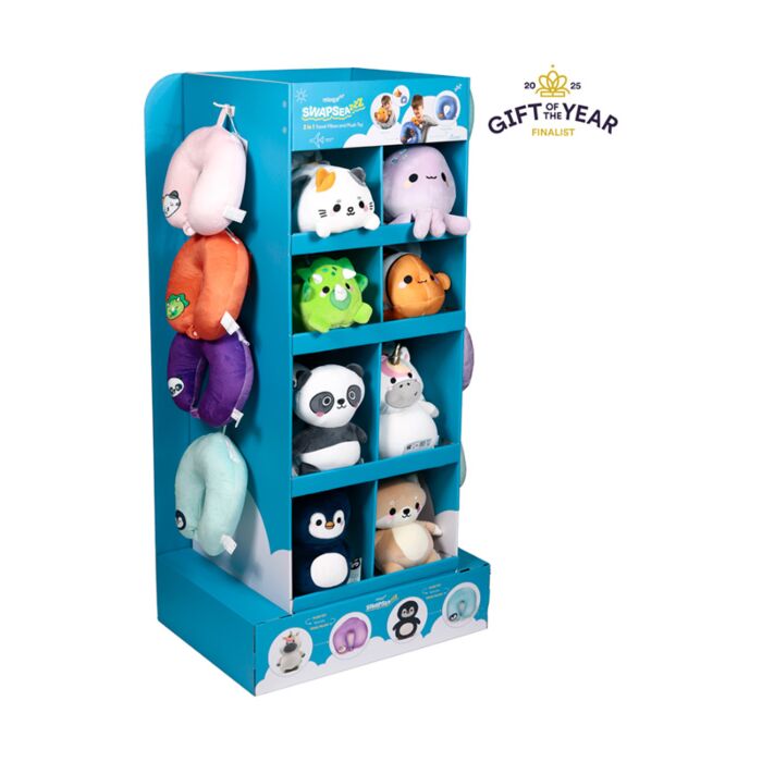 Ekspozytor na poduszki podróżne z zabawkami ,8 półek - Swapseazzz