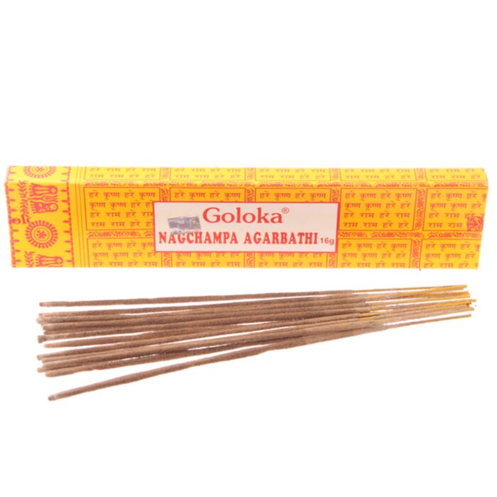 Kadzidełka patyczki Goloka zapach Nag Champa Agarbathi (15 sztuk)