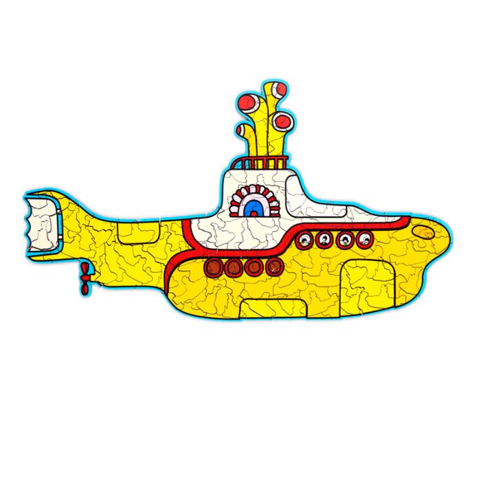 Puzzle drewniane 130 elementów - The Beatles Yellow Submarine