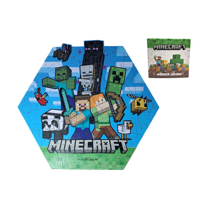 Puzzle drewniane, 130 elementów - Minecraft Creeper