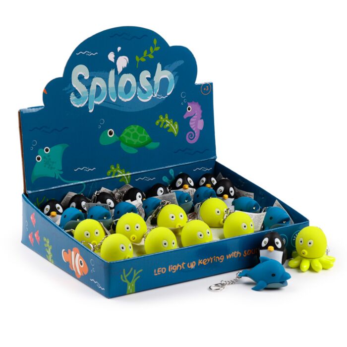 Brelok na Klucze z Lampką LED Ośmiornica Pingwin Delfin