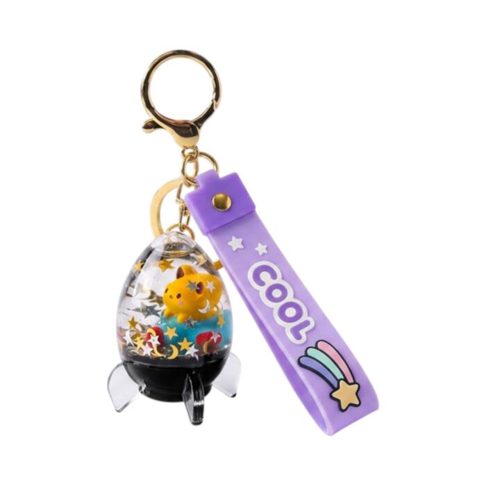Brelok do torebki z PVC QuirKeys w kształcie rakiety kosmicznej