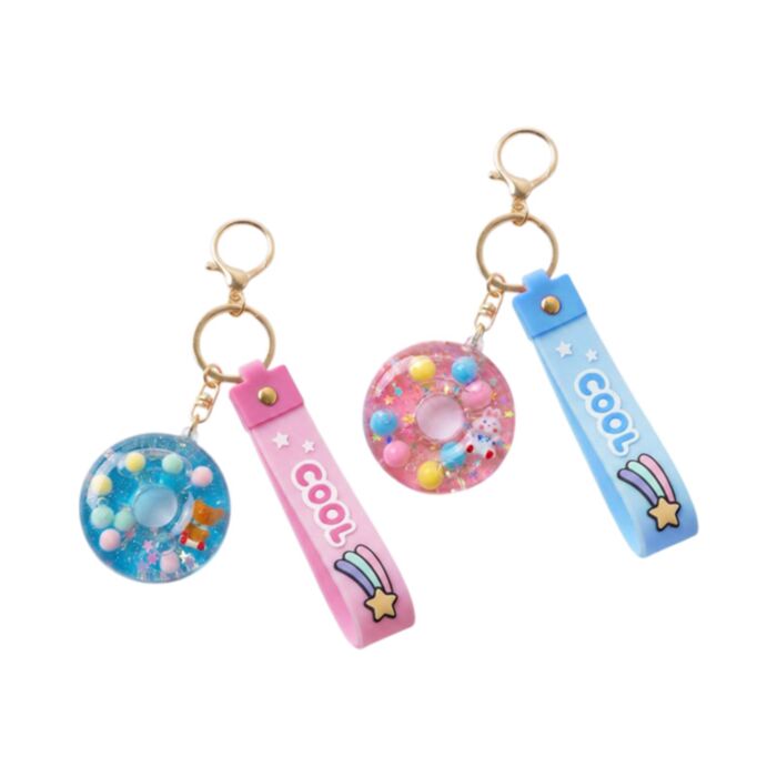 Brelok do torebki z PVC QuirKeys w kształcie donuta