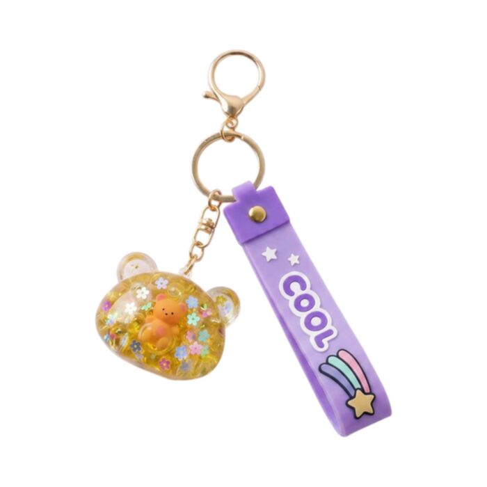 Brelok do torebki z PVC QuirKeys w kształcie misia