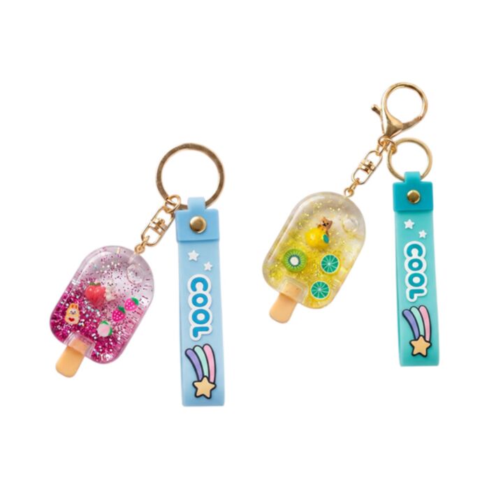 Brelok do torebki z PVC QuirKeys w kształcie owocowego lizaka na patyku