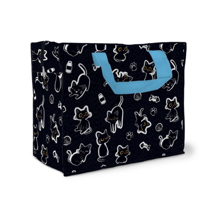 Torba na pranie zapinana na zamek z Lucky the Black Cat