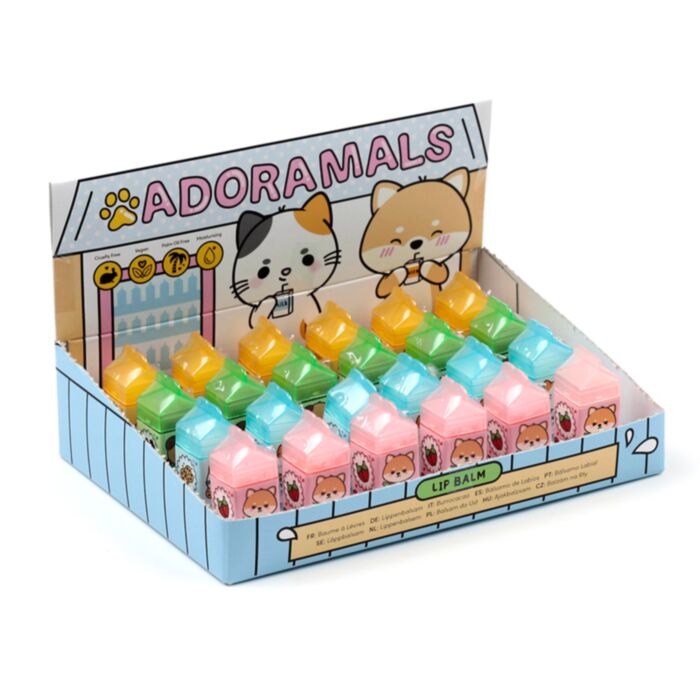 Balsam do ust w pojemniku w kształcie kartonika po mleku - Adoramals