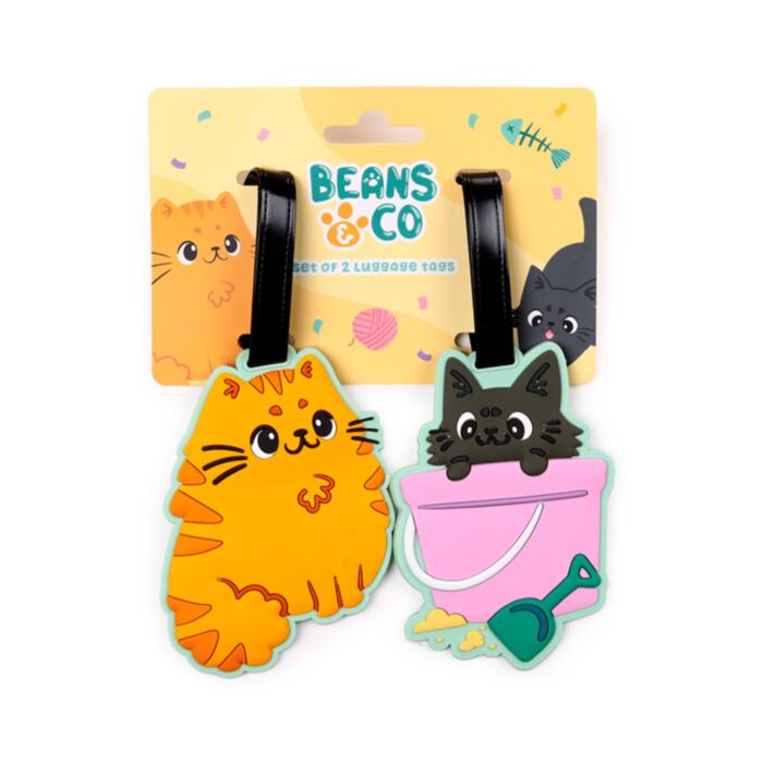 Zawieszka bagażowa, zestaw 2 - Bean & Co Cats