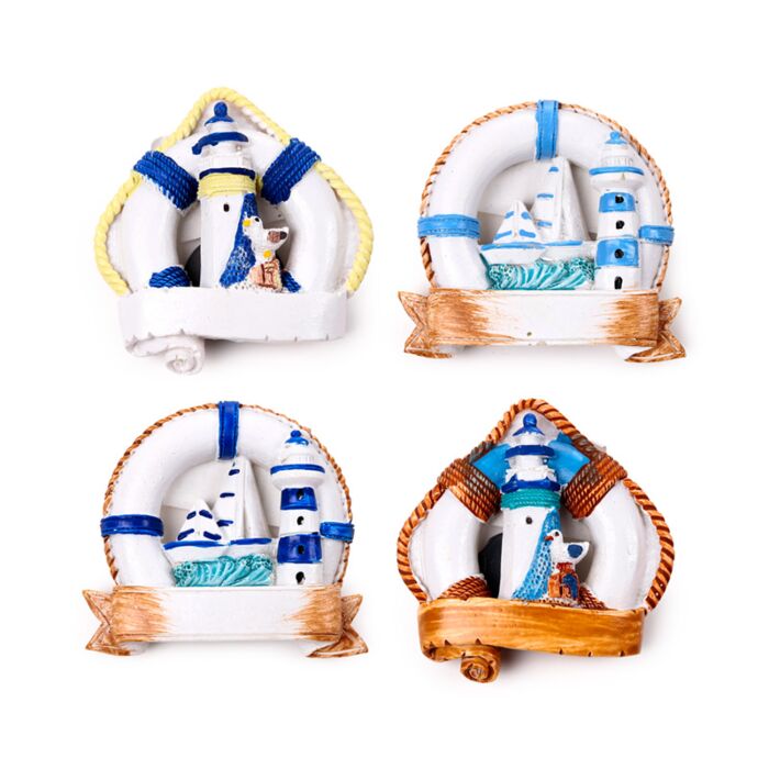 Magnes pamiątkowy - Łódki i latarnia morska