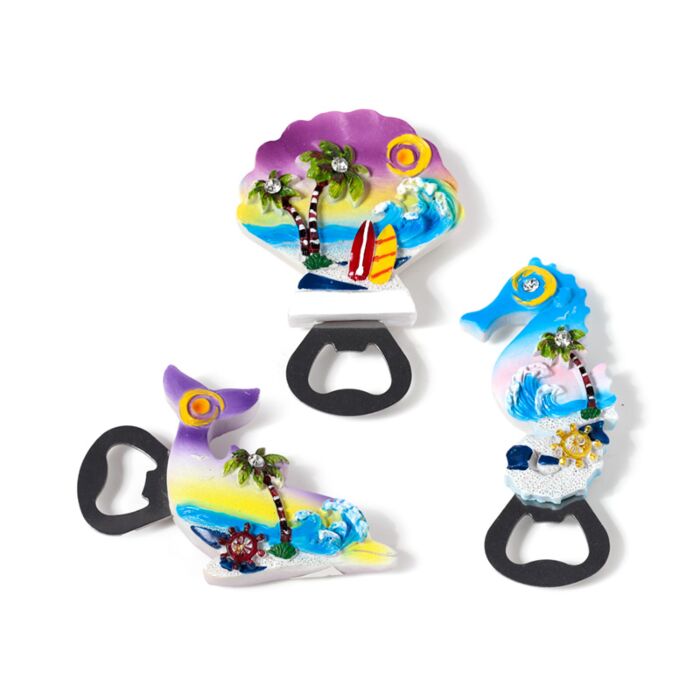 Otwieracz do butelek z magnesem - Souvenir Seaside - Sealife Scenes