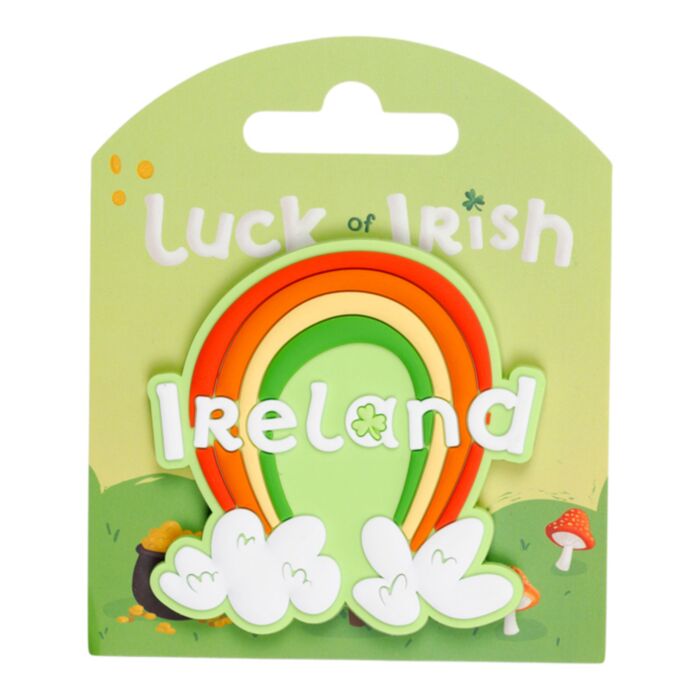 Magnes pamiątkowy PVC z Irlandii z tęczą Luck of the Irish