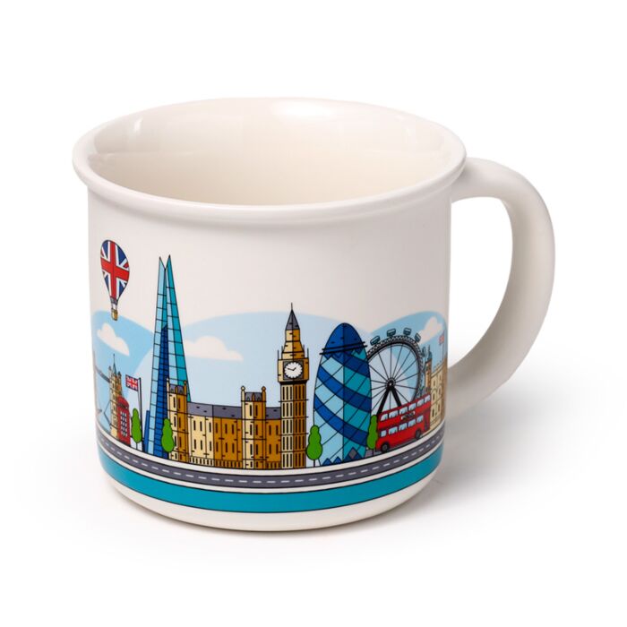 Kubek porcelanowy London Icons z drobnymi brzegami
