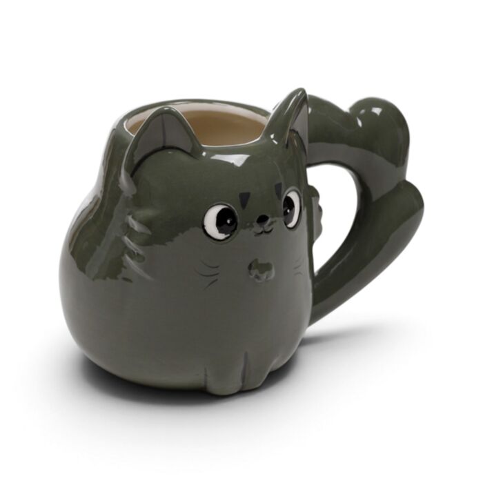 Kubek ceramiczny - Kot ciemny szary- Beans & Co Cats
