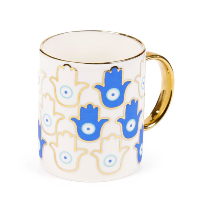 Kubek porcelanowy z motywem Evil Eye Dłoń