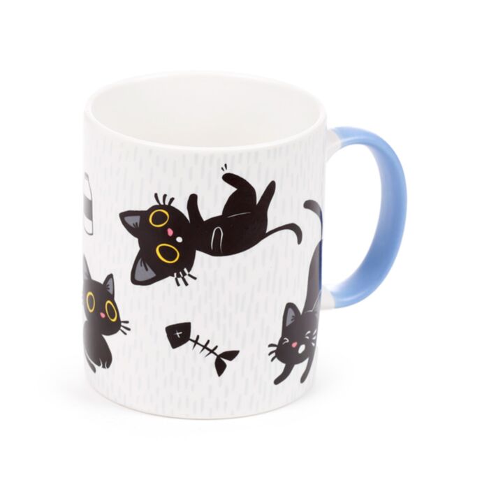 Kubek porcelanowy z motywem Lucky the Black Cat