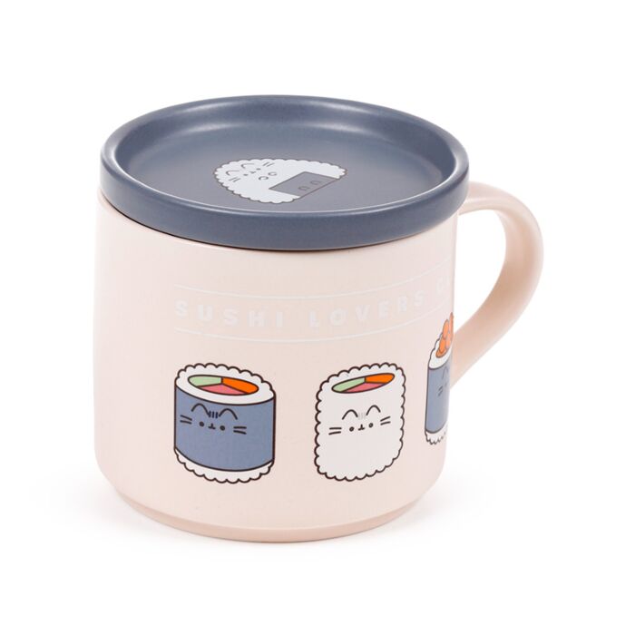 Kubek porcelanowy z pokrywką - Pusheen Sushi Lover