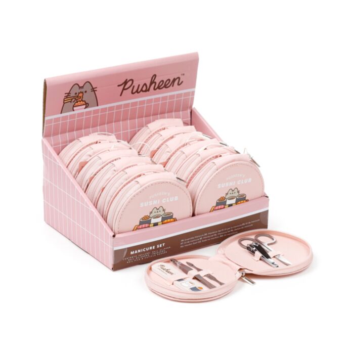 Zestaw do manicure okrągły z motywem Pusheen Sushi Club