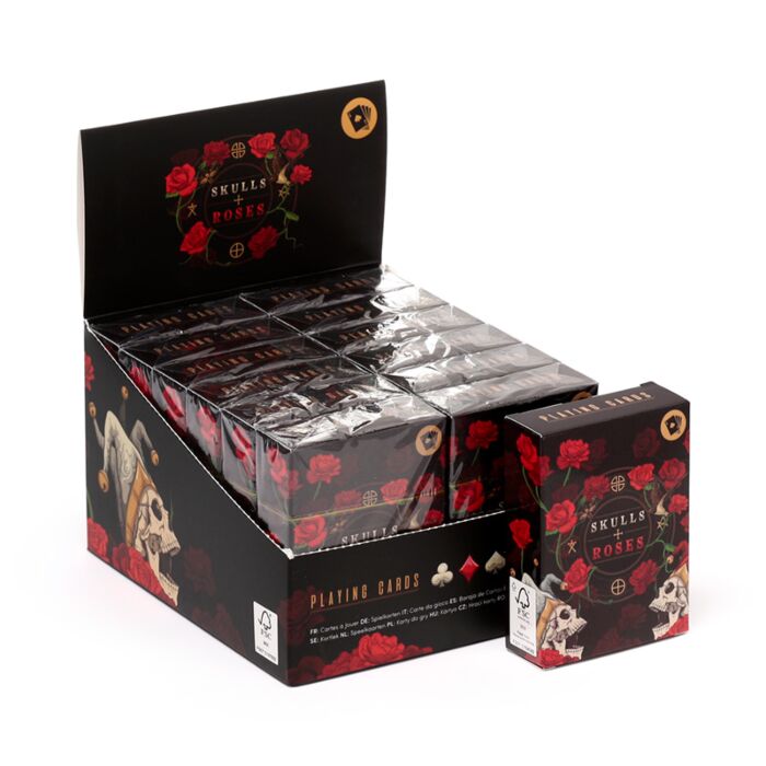 Standardowa talia kart do gry Czaszki i róże