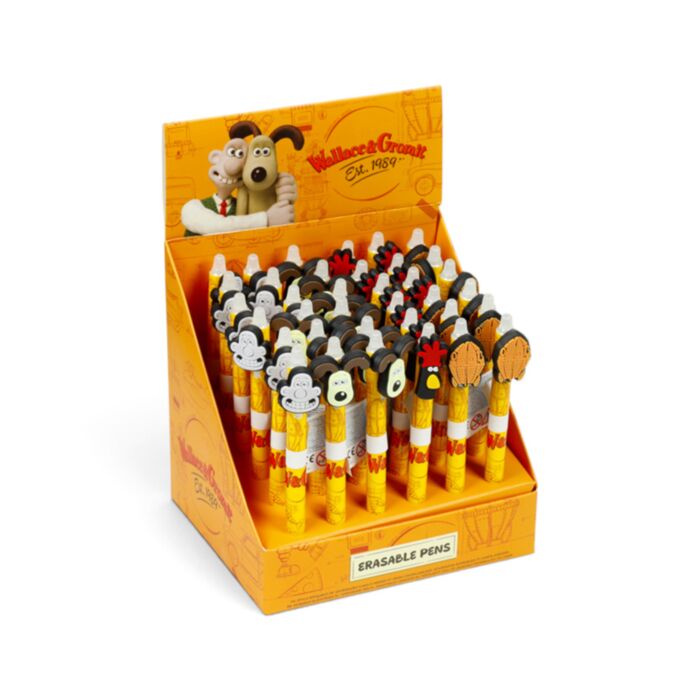 Długopis zmazywalny z nakładką Wallace & Gromit z PVC
