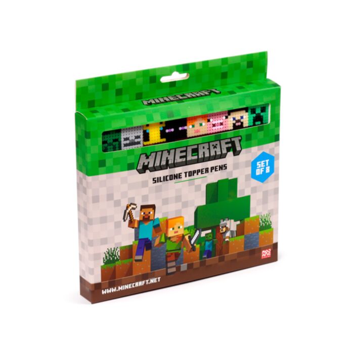 Cienkopis z silikonową nakładką - zestaw 8szt - Minecraft