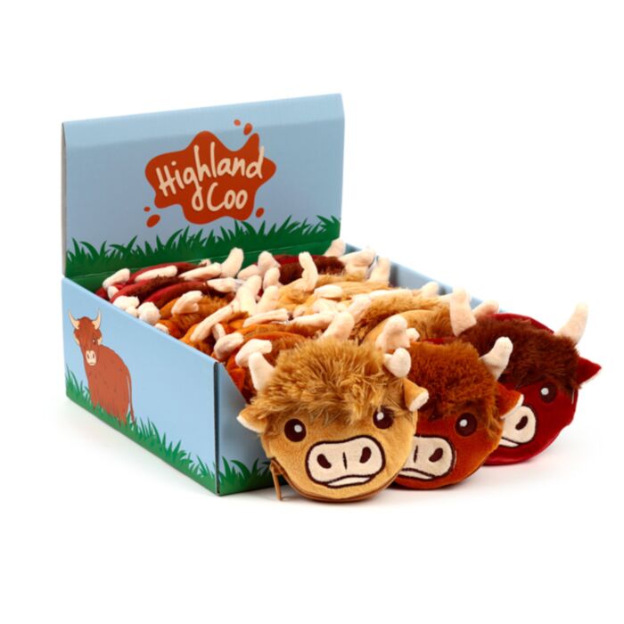 Portfel pluszowy – krowa Highland Coo