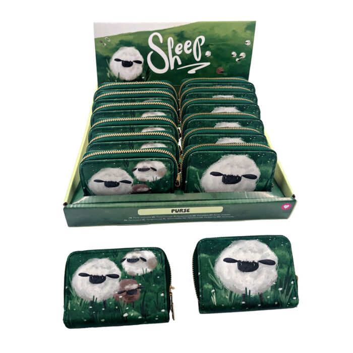 Portfel z zamkiem błyskawicznym - Owce