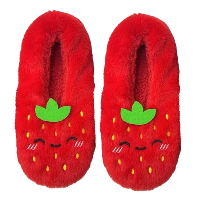 Pluszowe wsuwane kapacie w rozmiarze EU39-41/UK6-8 Truskawka Foodiemals