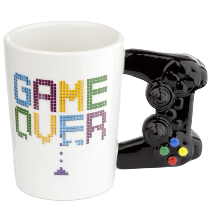 Kubek ceramiczny z uchem w kształcie pada Game Over