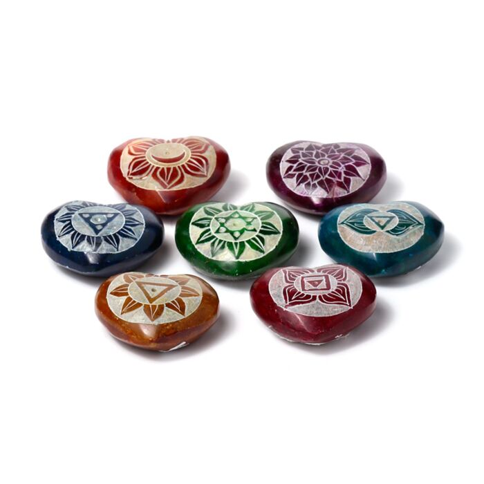 Popielnica na kadzidła rzeźbiony steatyt Chakra Heart Ashcatcher