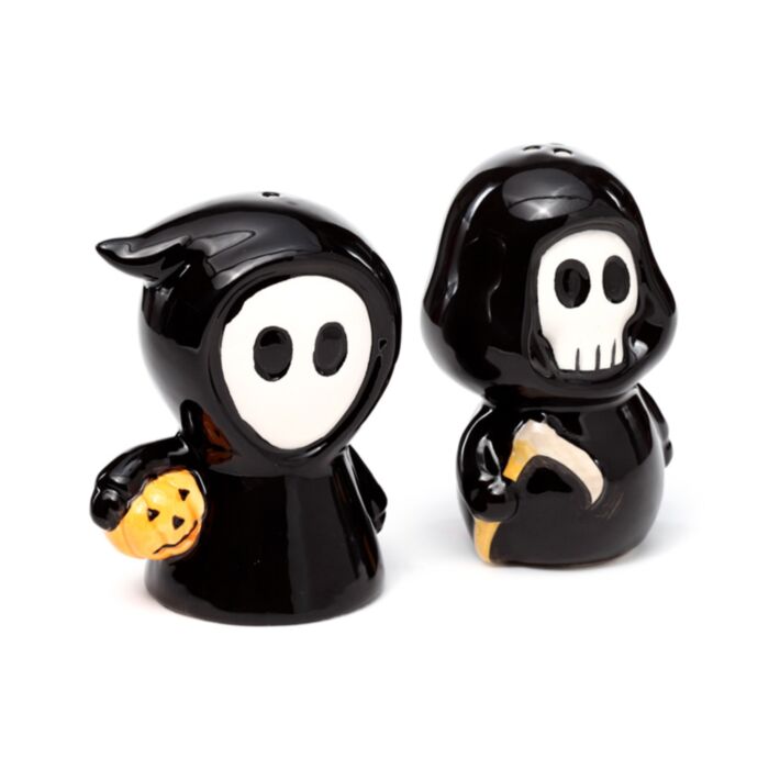 Ceramiczna pieprzniczka i solniczka Skull Boy & Ghost Boy 