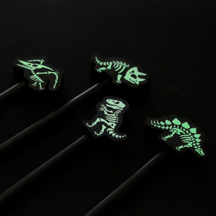 Ołówek z gumką świecący w ciemności - Szkielet Dinozaura
