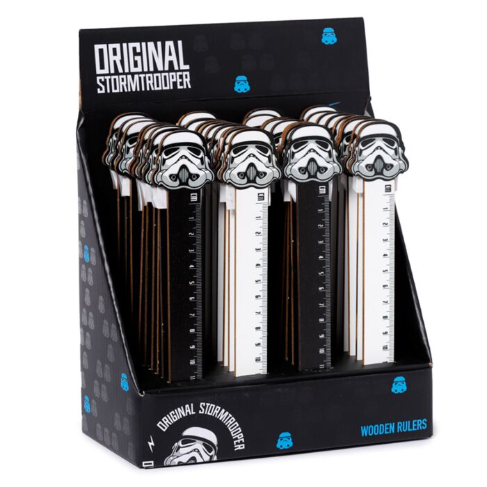 Linijka Drewniana z zakończeniem w kształcie Oryginalnego Szturmowca (15cm)